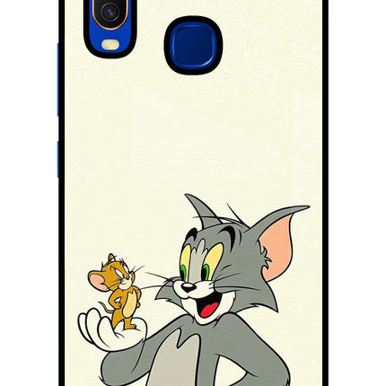 Tom & Jerry Vivo Y15/Y17 Glass Case Back Cover by Casekaro