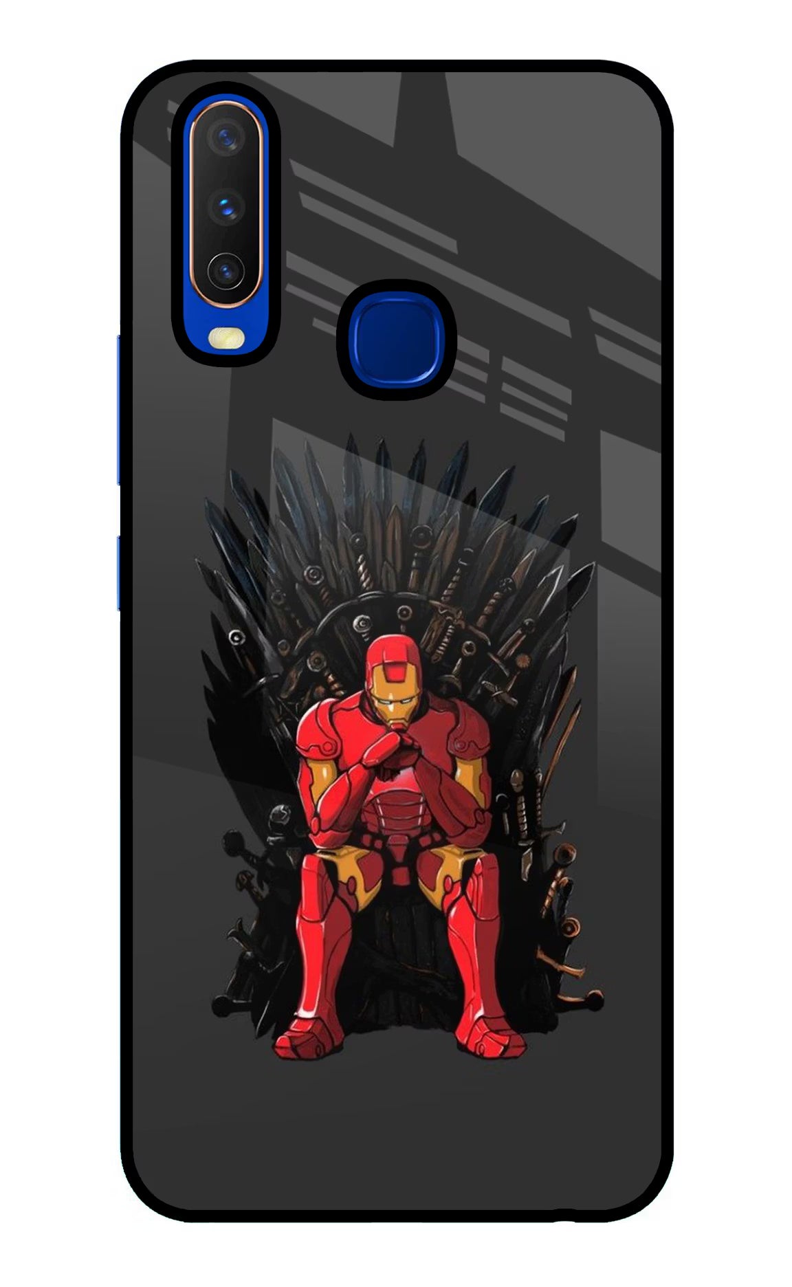 Ironman Throne Vivo Y15/Y17 Glass Case Back Cover by Casekaro
