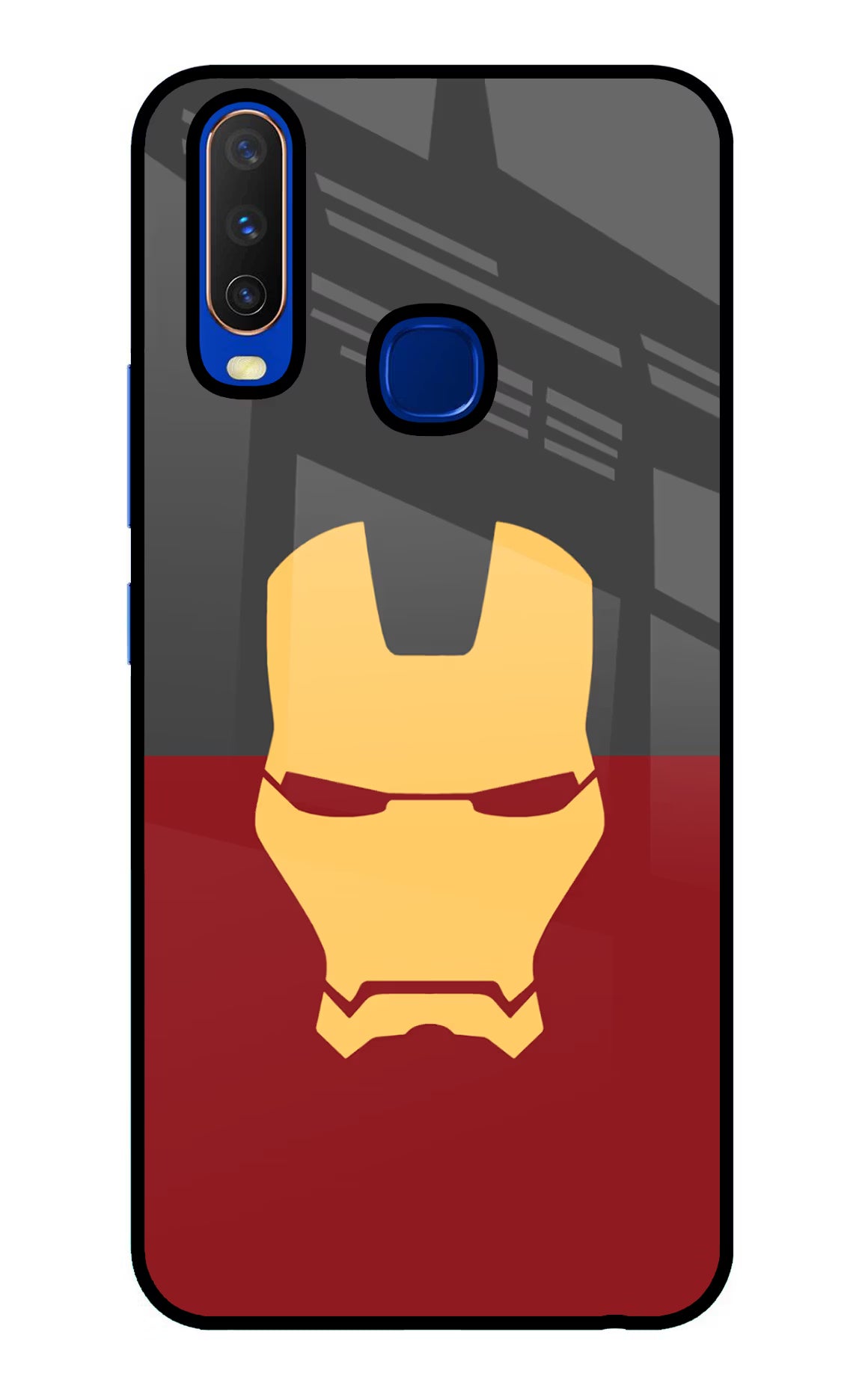 Ironman Vivo Y15/Y17 Glass Case Back Cover by Casekaro