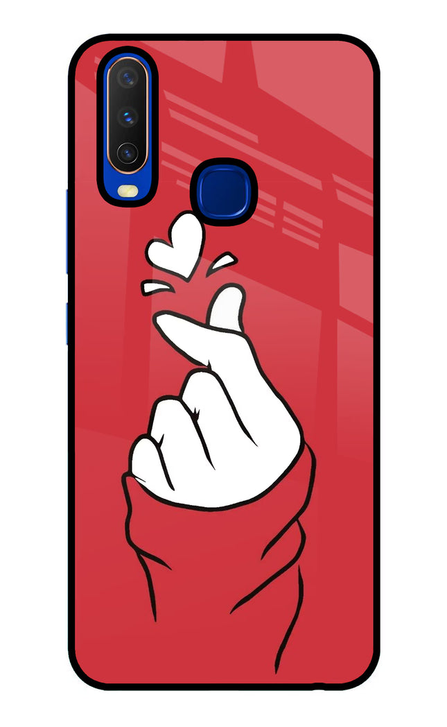 Korean Love Sign Vivo Y15/Y17 Glass Case Back Cover by Casekaro