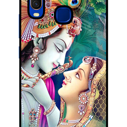 Lord Radha Krishna Vivo Y15/Y17 Glass Case Back Cover by Casekaro