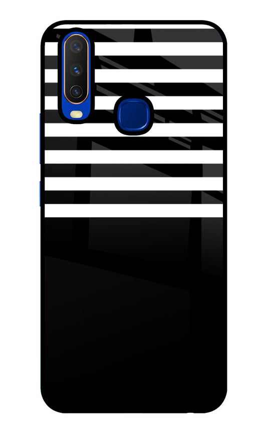 Black and White Print Vivo Y15/Y17 Glass Case