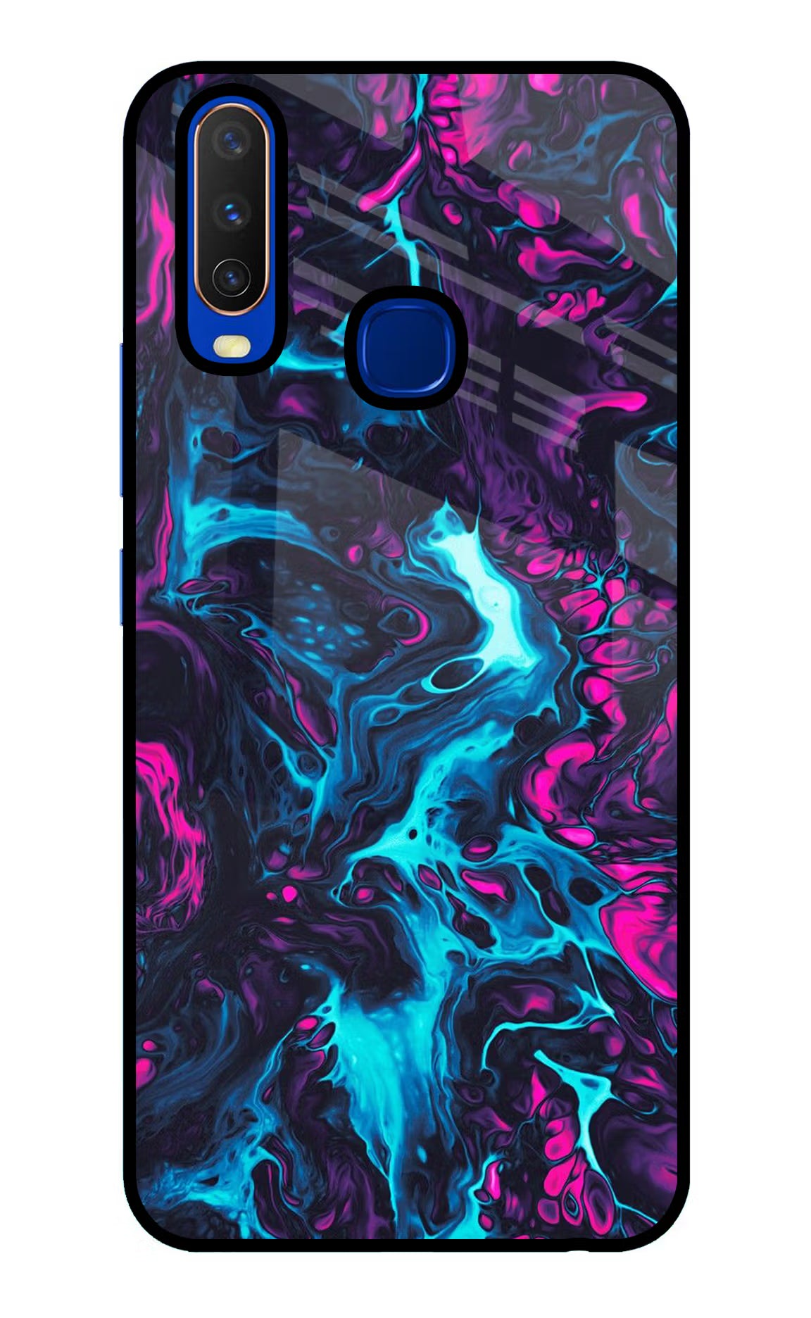 Abstract Vivo Y15/Y17 Glass Case Back Cover by Casekaro