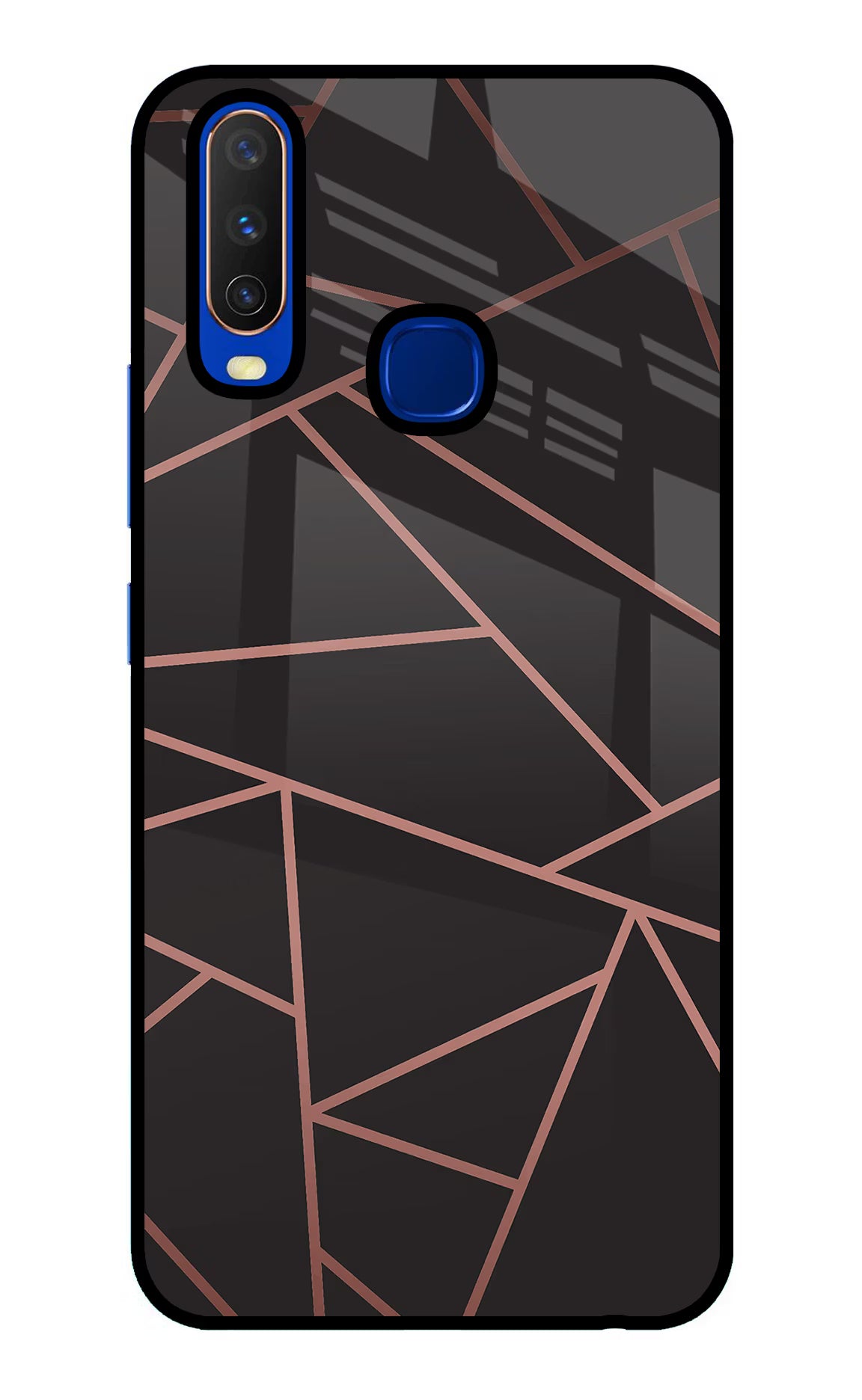 Geometric Pattern Vivo Y15/Y17 Glass Case Back Cover by Casekaro