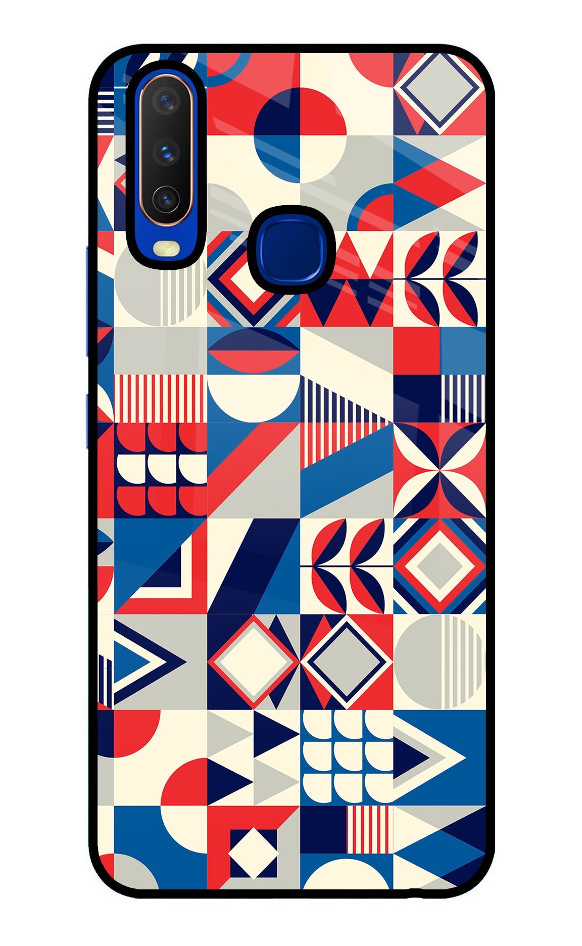 Colorful Pattern Vivo Y15/Y17 Glass Case