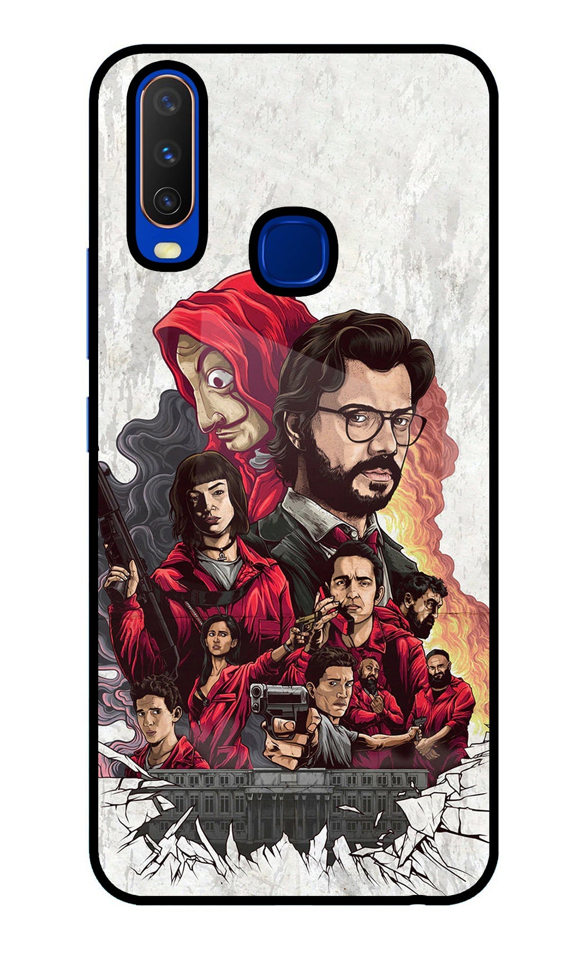 Money Heist Artwork Vivo Y15/Y17 Back Cover