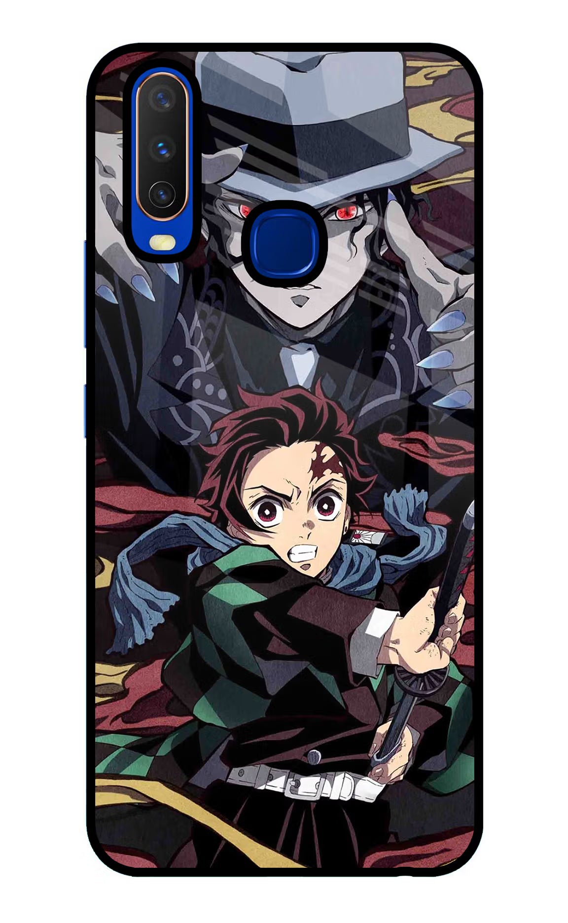 Demon Slayer Vivo Y15/Y17 Glass Case Back Cover by Casekaro