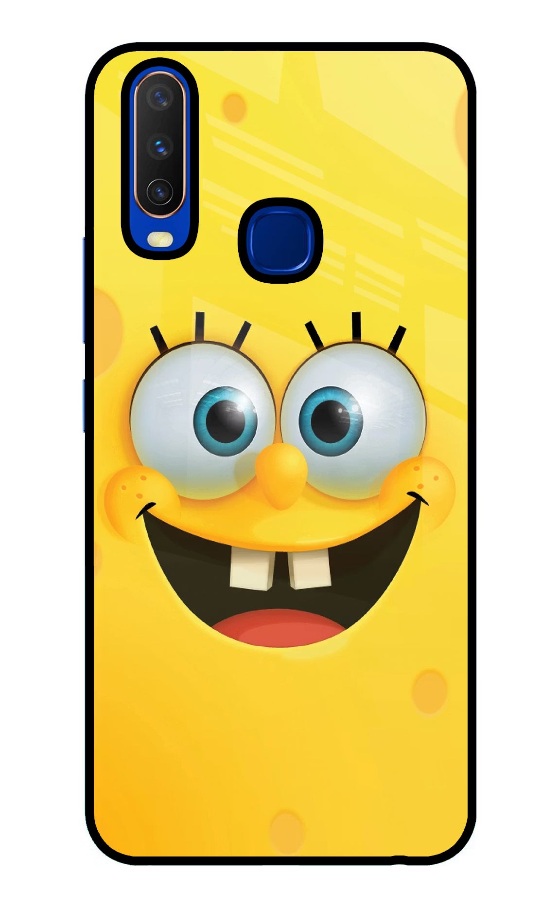Sponge 1 Vivo Y15/Y17 Glass Case Back Cover by Casekaro