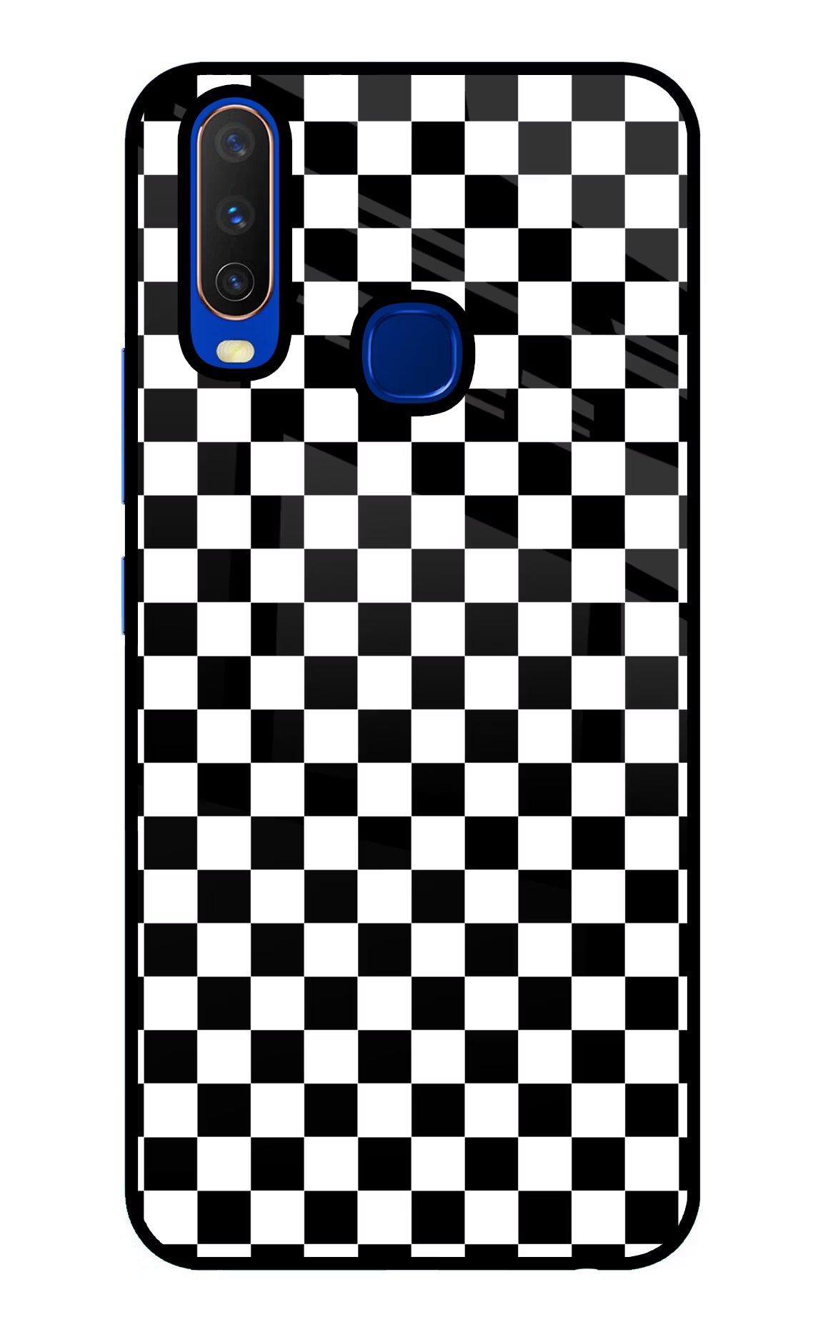 Chess Board Vivo Y15/Y17 Glass Case Back Cover by Casekaro