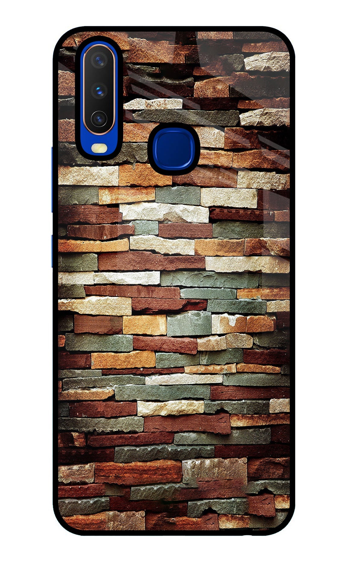 Bricks Pattern Vivo Y15/Y17 Back Cover