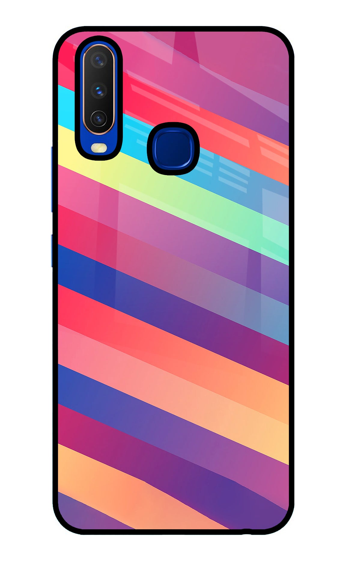 Stripes color Vivo Y15/Y17 Back Cover