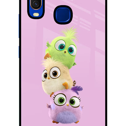 Cute Little Birds Vivo Y15/Y17 Glass Case Back Cover by Casekaro