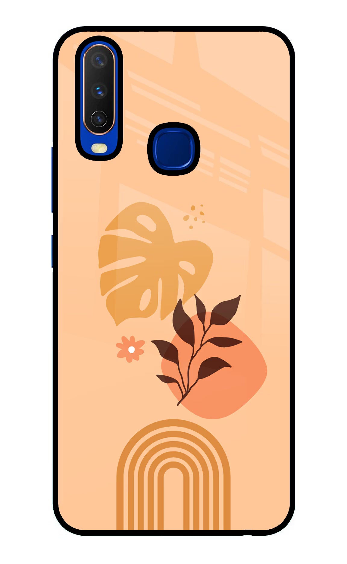 Bohemian Art Vivo Y15/Y17 Glass Case Back Cover by Casekaro