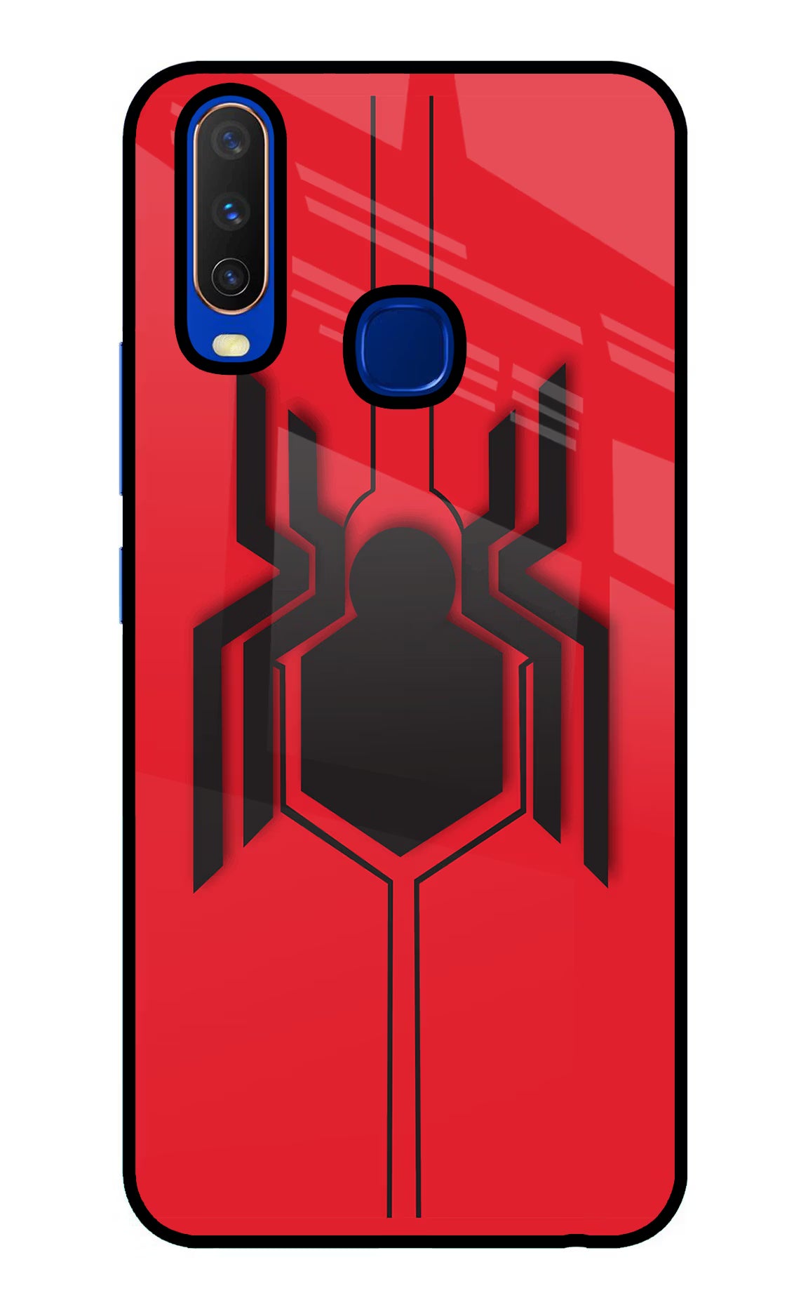 Spider Vivo Y15/Y17 Glass Case Back Cover by Casekaro