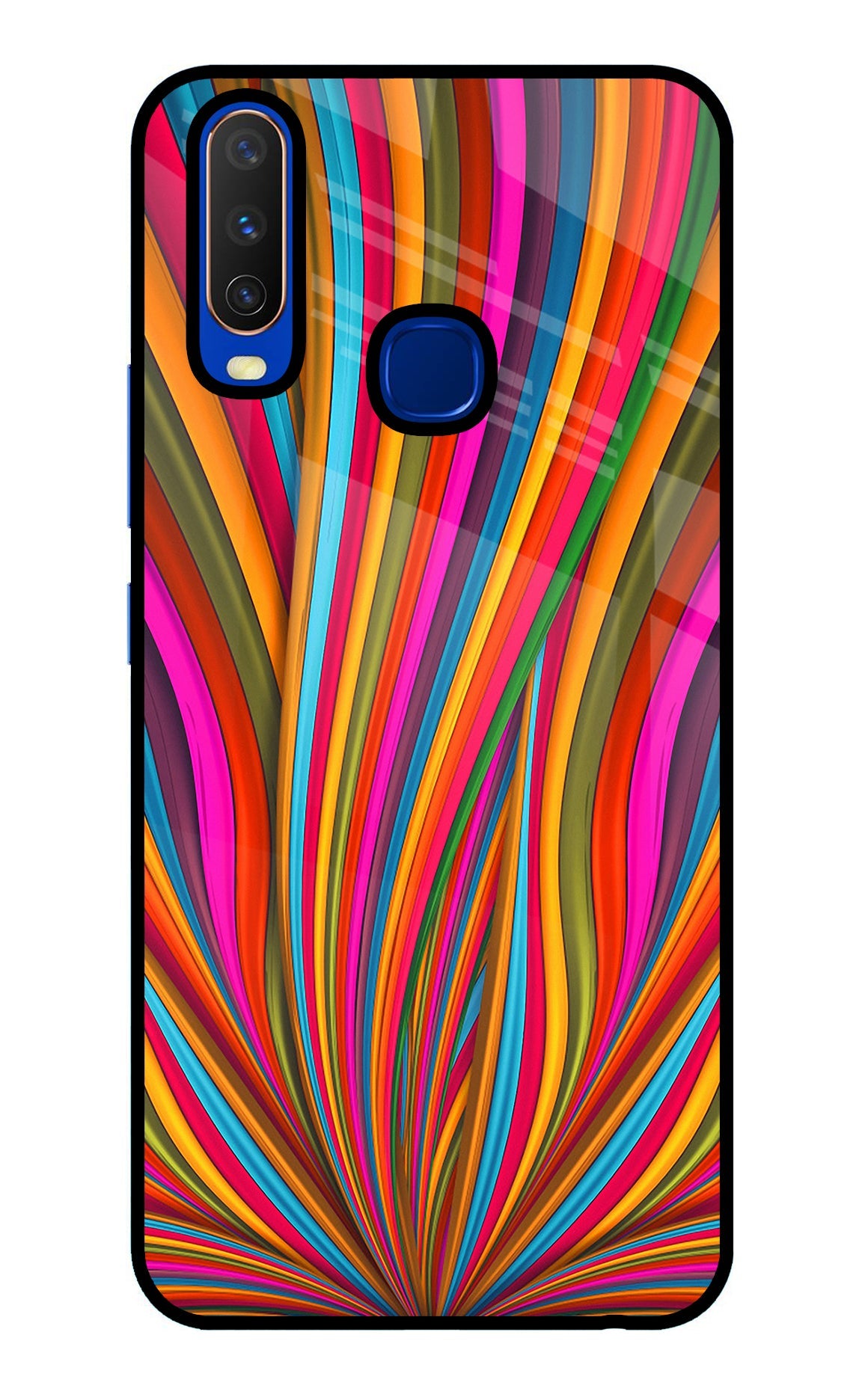 Trippy Wavy Vivo Y15/Y17 Glass Case