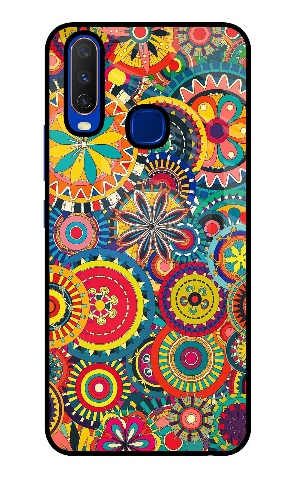 Gol Gol Art Vivo Y15/Y17 Glass Case Back Cover by Casekaro
