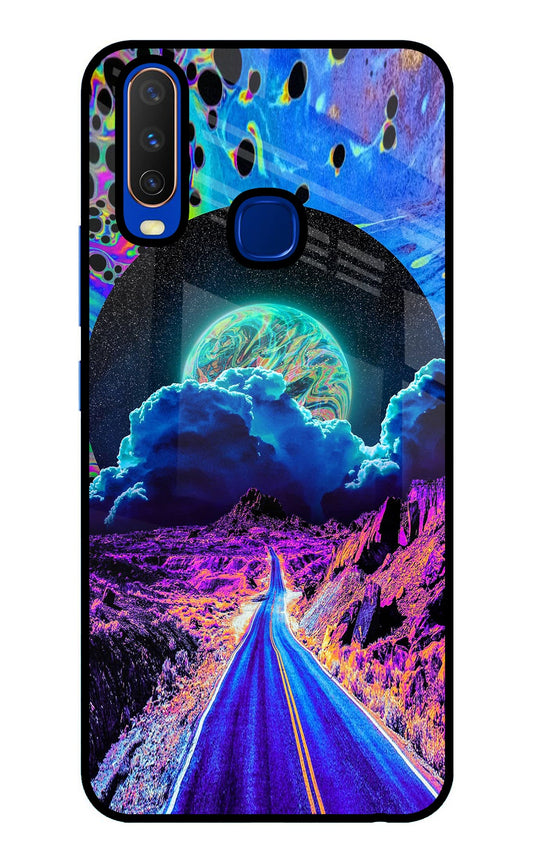 Psychedelic Painting Vivo Y15/Y17 Glass Case