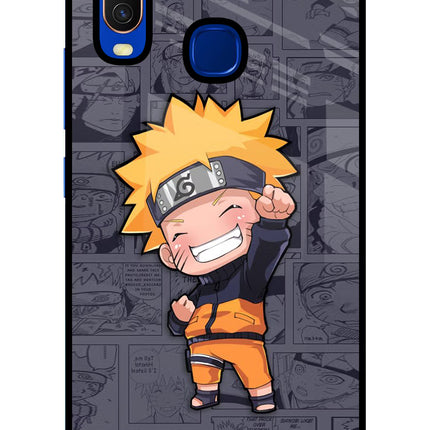 Chota Naruto Vivo Y15/Y17 Glass Case Back Cover by Casekaro