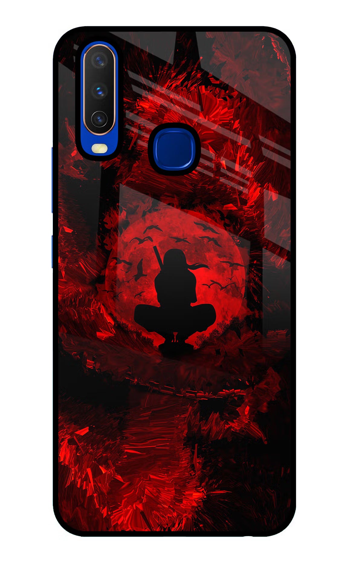 Itachi Uchiha Vivo Y15/Y17 Glass Case Back Cover by Casekaro