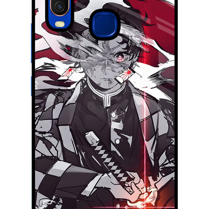 Demon Slayer Vivo Y15/Y17 Glass Case Back Cover by Casekaro