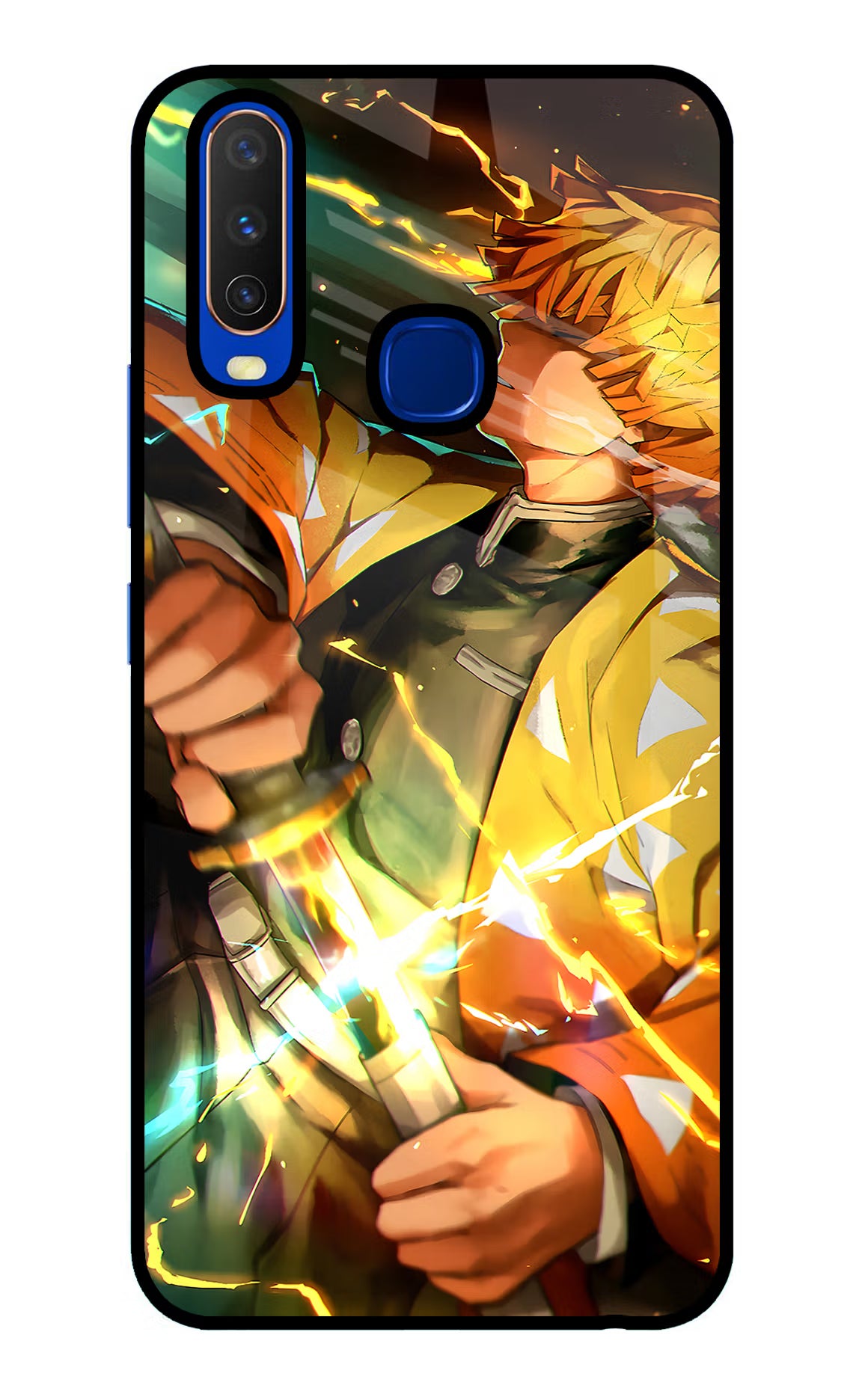 Demon Slayer Vivo Y15/Y17 Glass Case Back Cover by Casekaro