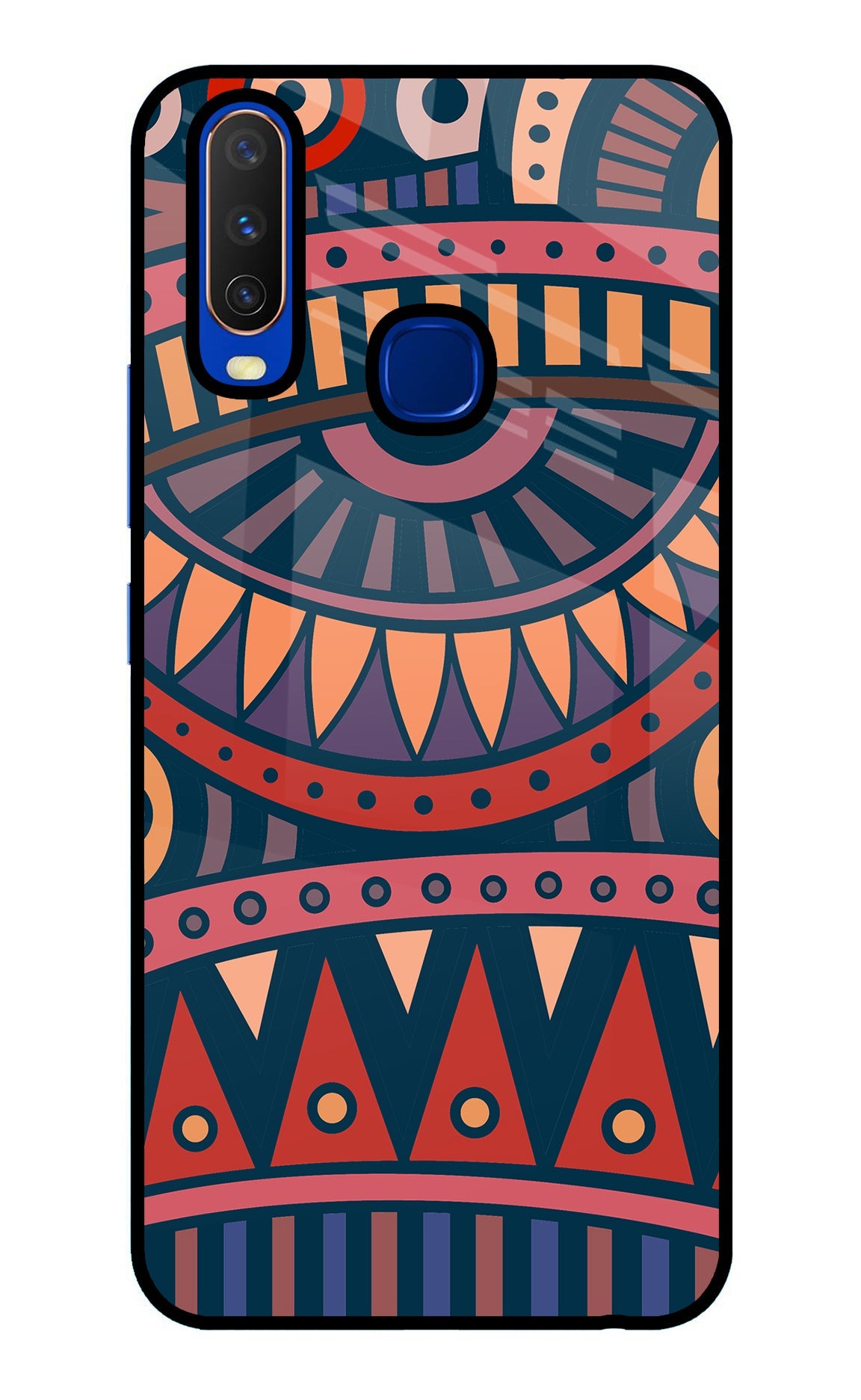 African Culture Design Vivo Y15/Y17 Glass Case