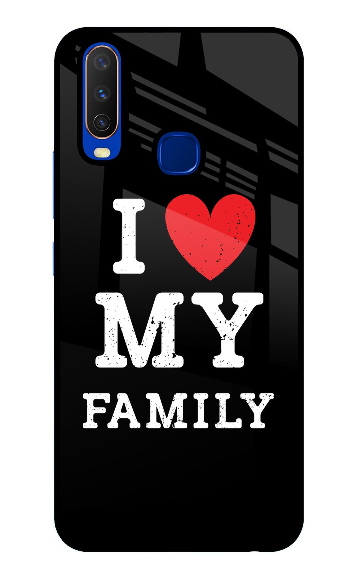 I Love My Family Vivo Y15/Y17 Glass Case