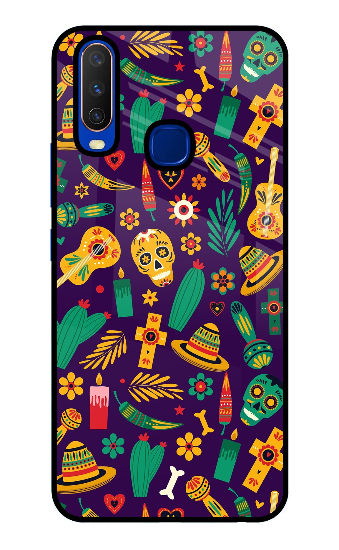 Mexican Artwork Vivo Y15/Y17 Glass Case