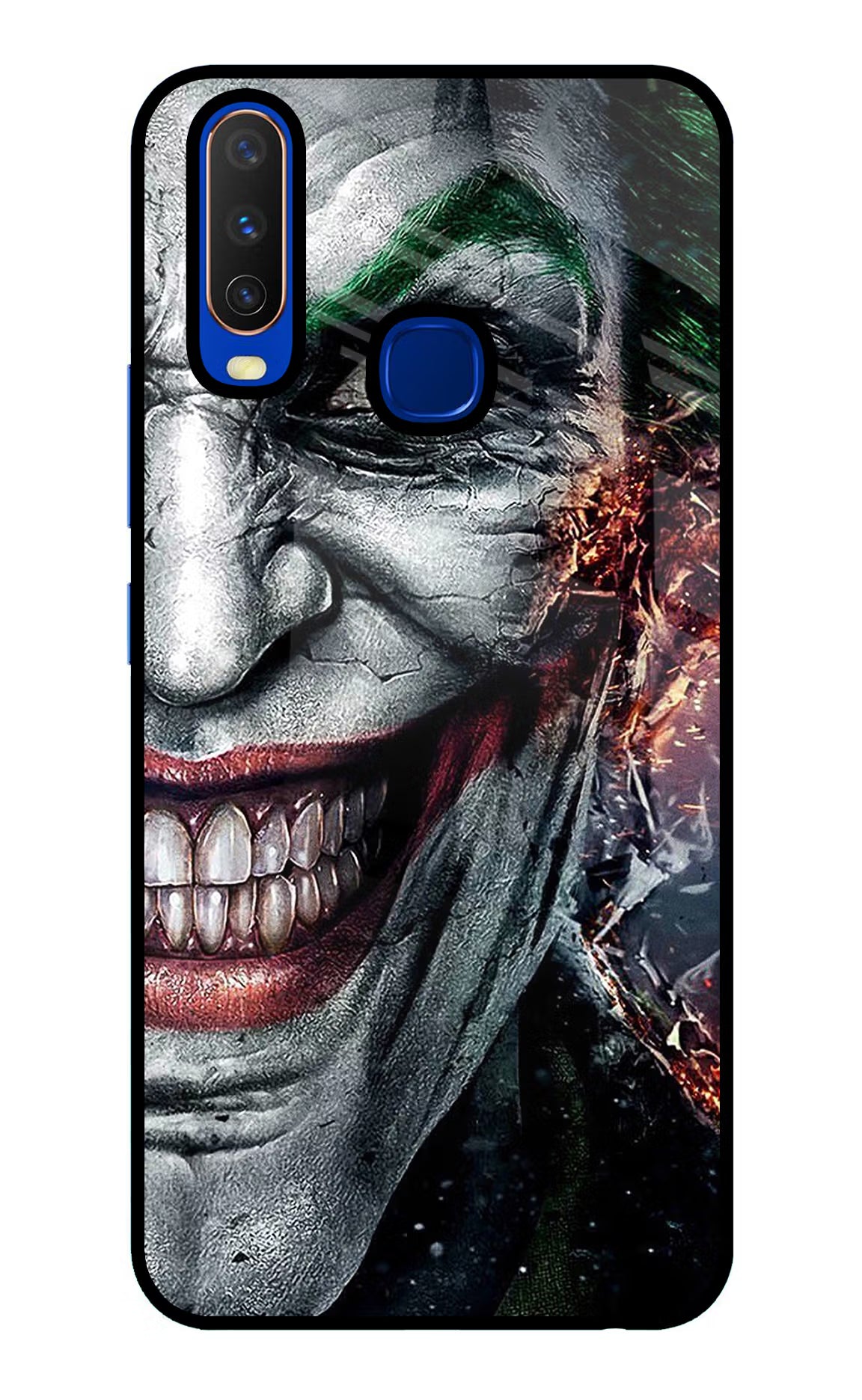 Joker Cam Vivo Y15/Y17 Glass Case Back Cover by Casekaro