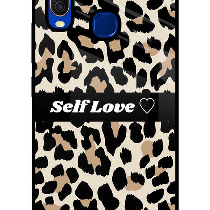 Leopard Print Self Love Vivo Y15/Y17 Glass Case