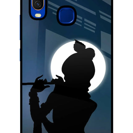 Shri Krishna Silhouette Vivo Y15/Y17 Glass Case