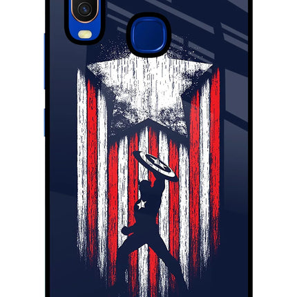 Captain America Marvel Art Vivo Y15/Y17 Glass Case