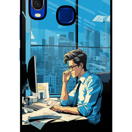 Focused Hustler (AI Generated) Vivo Y15/Y17 Glass Case
