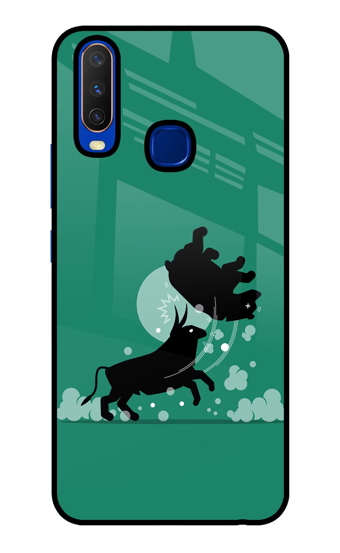 Bull Conqueror Vivo Y15/Y17 Glass Case