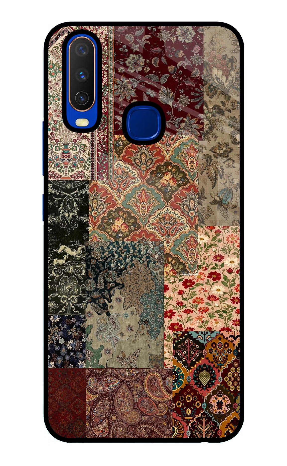 Desi Print Vivo Y15/Y17 Glass Case Back Cover by Casekaro