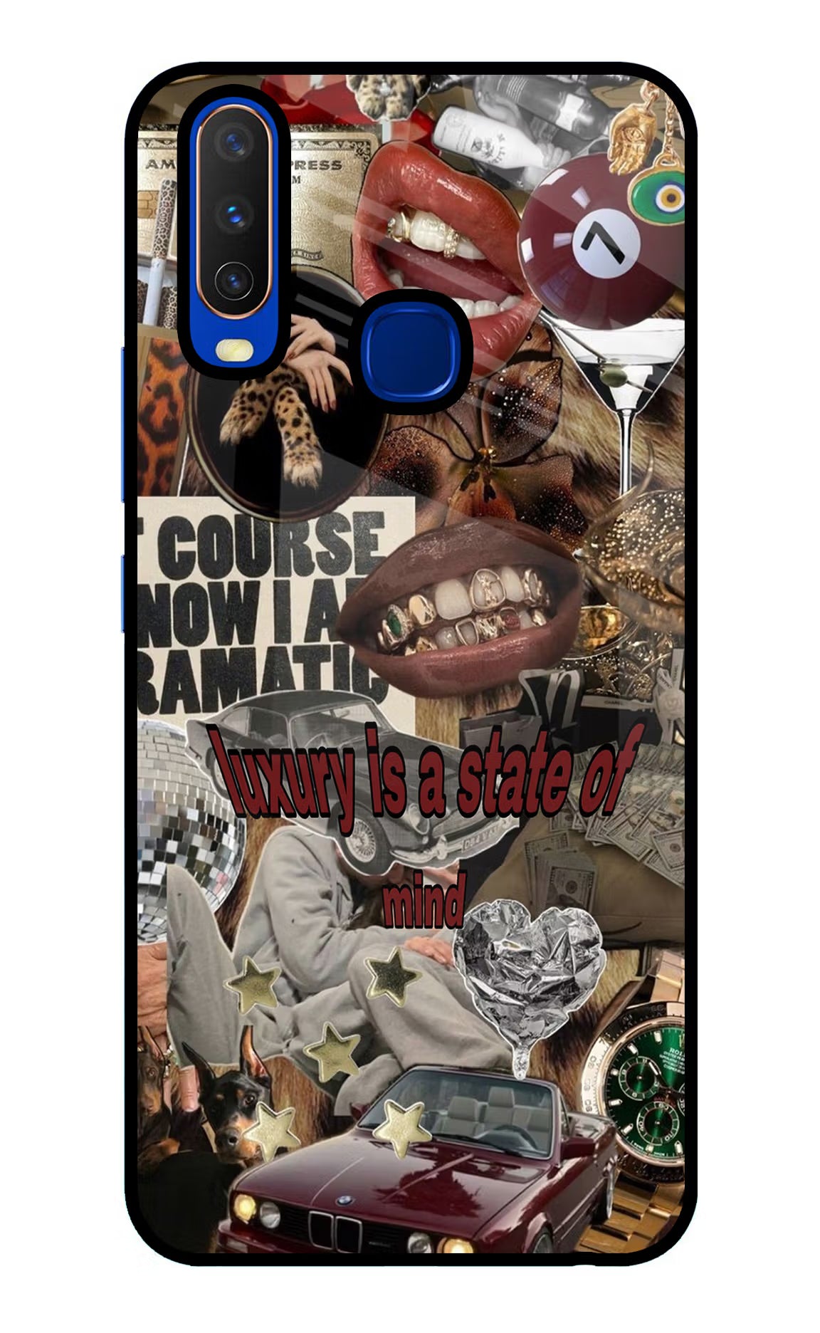 Luxury Vivo Y15/Y17 Glass Case Back Cover by Casekaro
