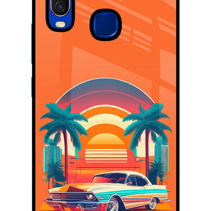 Palm Drive 80s Vivo Y15/Y17 Glass Case