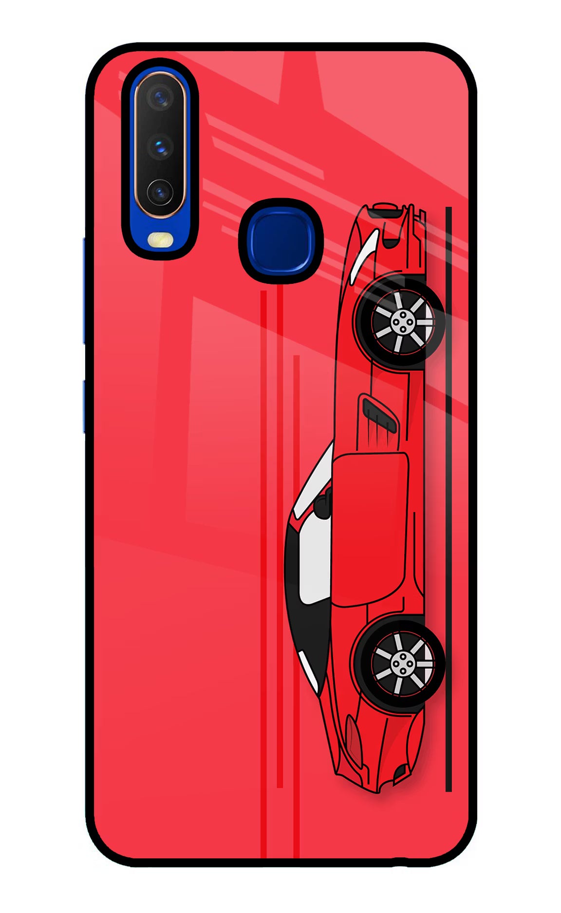 Red Velocity Vivo Y15/Y17 Glass Case