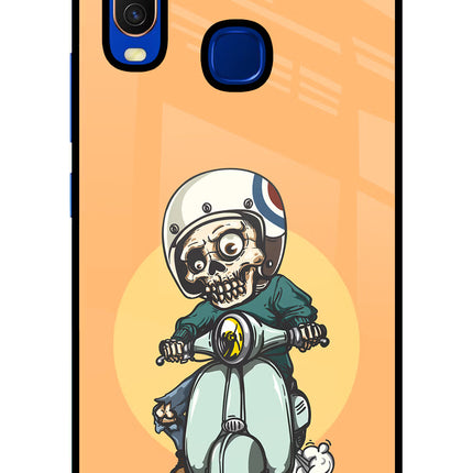Undead Biker Vivo Y15/Y17 Glass Case