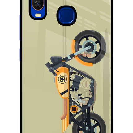 Vertical Speedster Vivo Y15/Y17 Glass Case