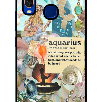 Aquarius Zodiac Vivo Y15/Y17 Glass Case