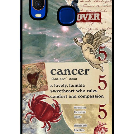 Cancer Zodiac Vivo Y15/Y17 Glass Case