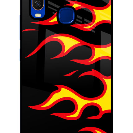 Side Sweep Flames Vivo Y15/Y17 Glass Case
