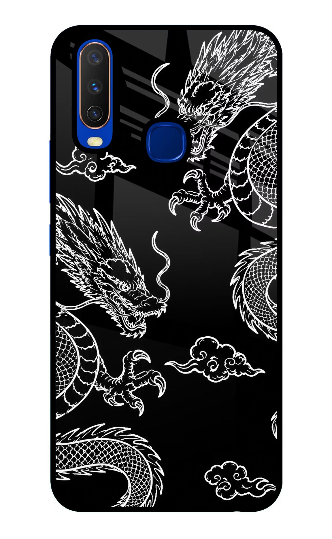 Twin Dragons Vivo Y15/Y17 Glass Case