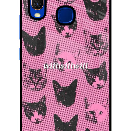 Pink Cats Vivo Y15/Y17 Glass Case