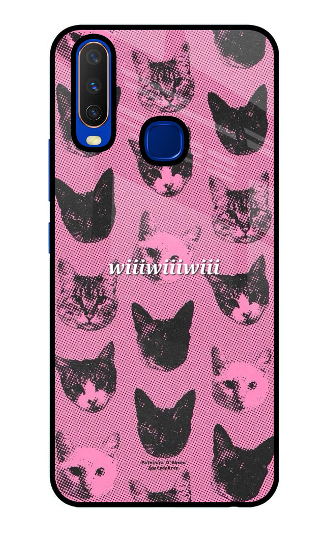 Pink Cats Vivo Y15/Y17 Glass Case