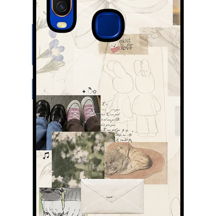 Soft Aesthetic Vivo Y15/Y17 Glass Case