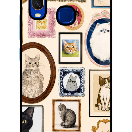 Mirror Cats Vivo Y15/Y17 Glass Case