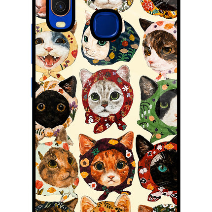 Cool Cat Vivo Y15/Y17 Glass Case