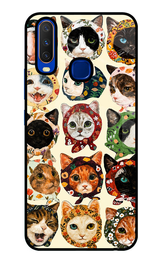Cool Cat Vivo Y15/Y17 Glass Case